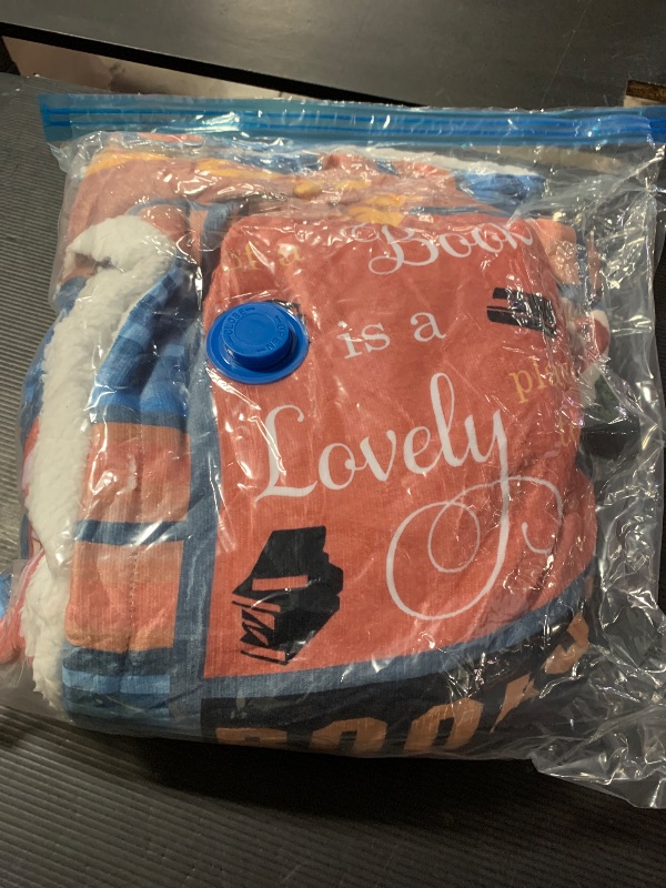 Photo 1 of Book Lovers Gifts Sherpa Throw Blanket,Double Layer Ultra Soft Flannel Warm Blankets,Book Club Librarian Gifts for Lovers,60" X 50"