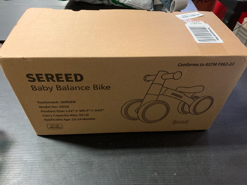 Photo 1 of SEREED Baby Balance Bike for 1-2 Year Olds - 4 Wheels, First Bike for Toddlers, Birthday Gift (Green)
