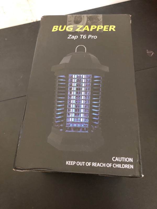 Photo 1 of GOOTOP Bug Zapper Outdoor, Mosquito Zapper, 3 Prong Plug in Electric Fly Zapper, Mosquito Killer, Fly Traps, Flying Insects Zapper Indoor Outdoor 90-130V, 4200V, ABS Plastic Outer (Black)