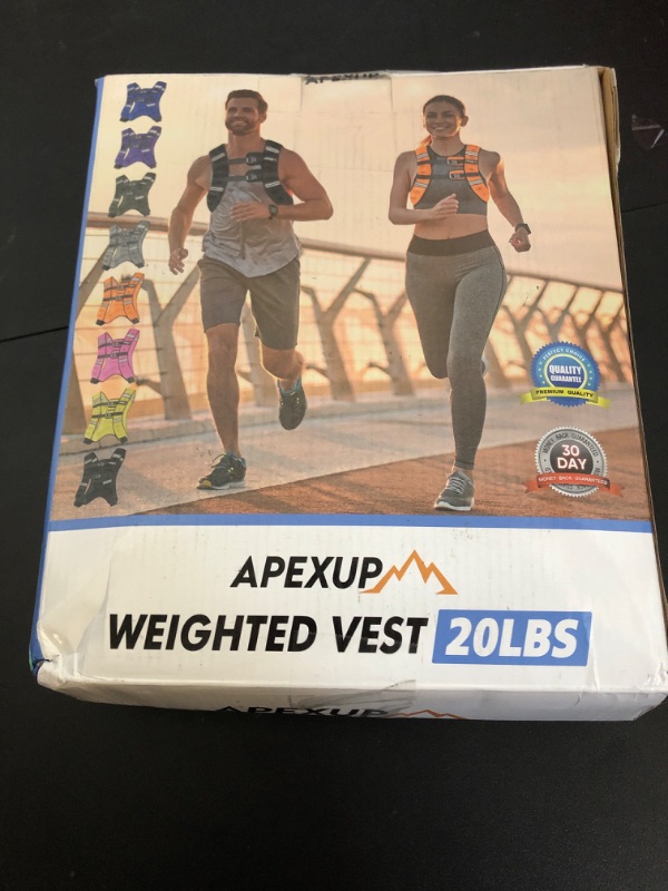 Photo 1 of APEXUP 20lbs Weighted Vest Men Women, Weight Vest for Women Workout Equipment for Strength Training Running (Black)