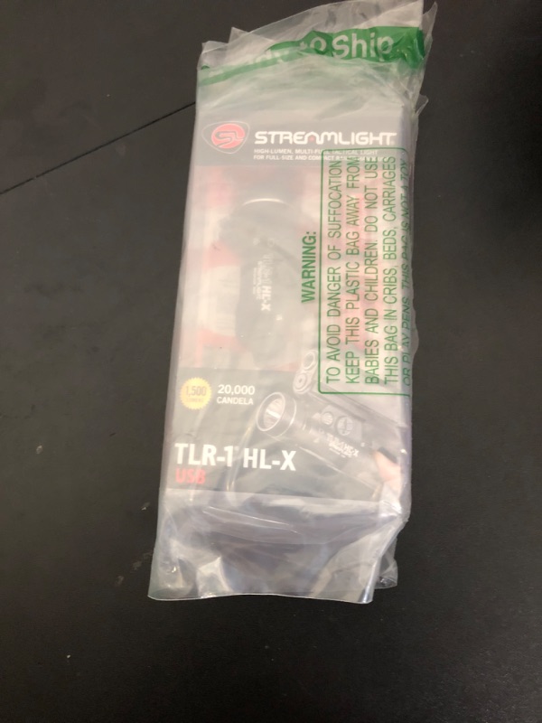 Photo 1 of Streamlight 69501 TLR-1 HL-X USB 1500-Lumen 15000 Candela Rechargeable Rail-Mounted Tactical Weapon Light with Specific Compatibility Rail Locating Keys, Black