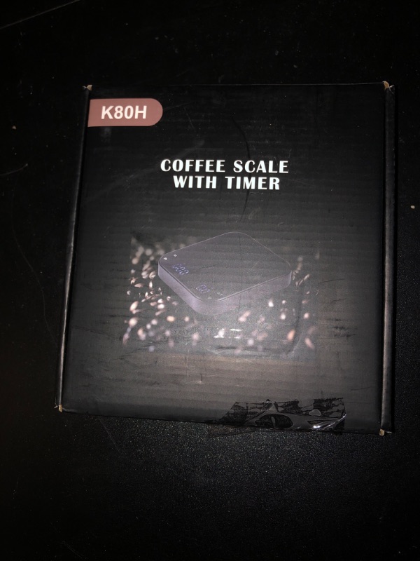Photo 1 of Coffee Scale with Timer, Kitchen, Digital, Rechargeable, Glass Mirror Design, for Pour-Over Barista, 0.3-3000g/0.1g