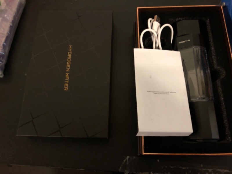 Photo 1 of New Upgrade 10000PPB Hydrogen Water Bottle SPE/PEM Technology Seven Colorful Light Double Anti-Slip and Leak-Proof Hydrogen Water Generator with LCD Display Pressure Relief Valve (H60-Upgrade-Black)