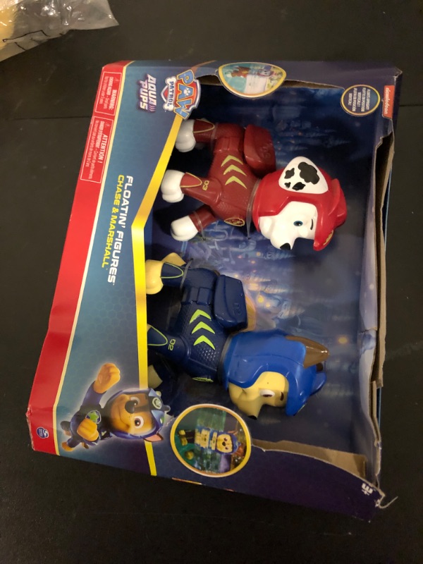 Photo 1 of SwimWays Paw Patrol Floatin' Figures, Swimming Pool Accessories & Kids Pool Toys, Paw Patrol Party Supplies & Water Toys for Kids Aged 3 & Up, Chase & Marshall 2-Pack