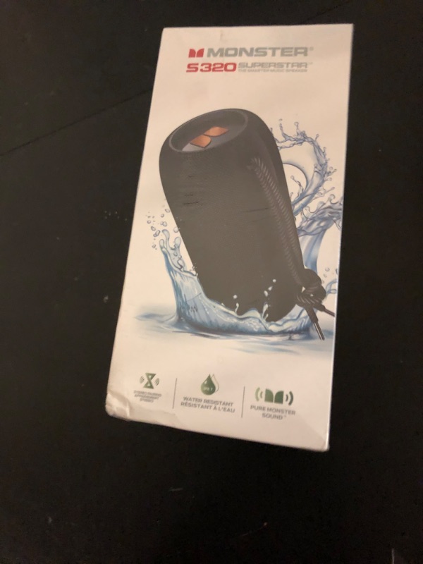 Photo 1 of Monster S320 Bluetooth Speaker, 40W True Wireless,360° Stereo Sound Effect,IPX7 Waterproof, 32 Hour Playing Time,Suitable for Outdoor Portable Speaker,Black.