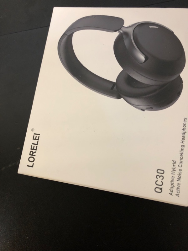 Photo 1 of LORELEI QC30 Hybrid Active Noise Cancelling Headphones, 60H Playtime, Built-in Mic, Wireless Over Ear Headsets with Case,Bluetooth 5.4,Deep Bass Comfort Fit Soft-Earpads Fast Charging -Dunes Grey