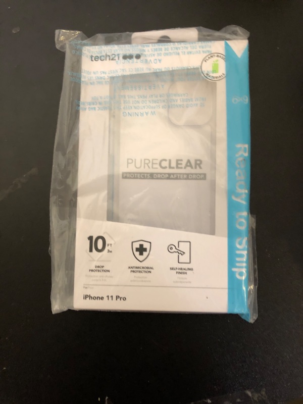 Photo 1 of tech21 Pure Clear for Apple iPhone 11 Pro Phone Case - with 10ft Drop Protection, Transparent