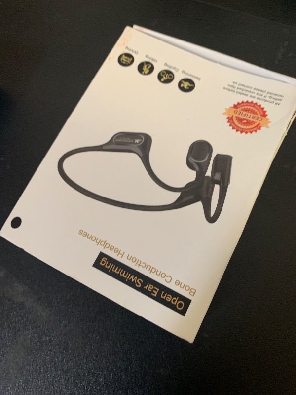 Photo 1 of Swimming Headphones IP68 Waterproof, Open Ear Bone Conduction Headphones Bluetooth 5.4 with 32GB MP3 Player, Secure Comfort Underwater Swim Earbuds for Jogging Cycling Fitness-SurfAudio(Jet-black)