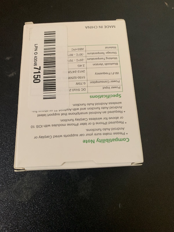 Photo 1 of 2026 New Wireless CarPlay Adapter for Apple iPhone ?Android Small Size, Plug and Play, Fast and Stable Connection Carplay Adapter for CarPlay?Android