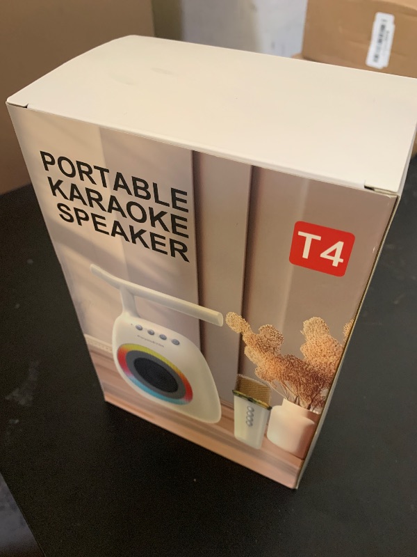 Photo 1 of Mini Karaoke Machine for Kids Adults Portable Bluetooth Speaker with 2 Wireless Microphones LED Lights Artistic Design 8-Hour Battery Support Family&Party Choice Fun for All Ages Gifts
