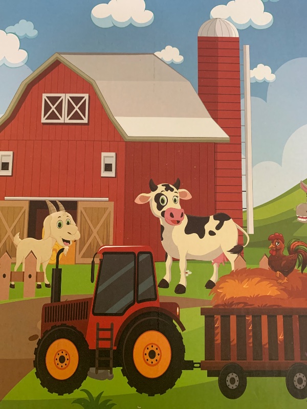Photo 1 of Big Red Barn Toy Farm Animal Finger Puppets for 1 2 3 4 5 Years Old, Pretend Farm Playset with Barn & Farmer, Preschool Montessori Learning Toys, Birthday Gift for Toddlers Boys Girls