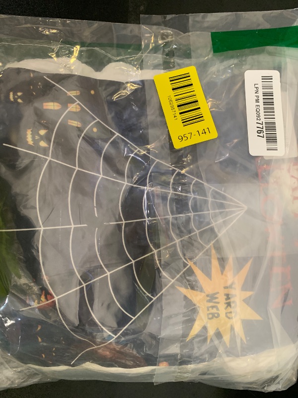 Photo 1 of Halloween Decorations Spider Webs Lights: 150 Purple & Orange & Green LED Halloween Lights Decor Outdoor, 17.4Ft Giant Spiderweb with 8 Lighting Modes Waterproof & Timer, Yard Spider Web Decoration
