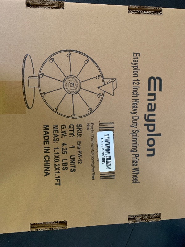 Photo 1 of 12 Inch 10 Slot Prize Wheel, Spinning Wheel for Prize, Prize Wheel Spinner with Stand, Tabletop Spinner Wheel with Dry Erase Markers and Eraser, Carnival Spin Wheel for Trade Show, Fortune Spin Game