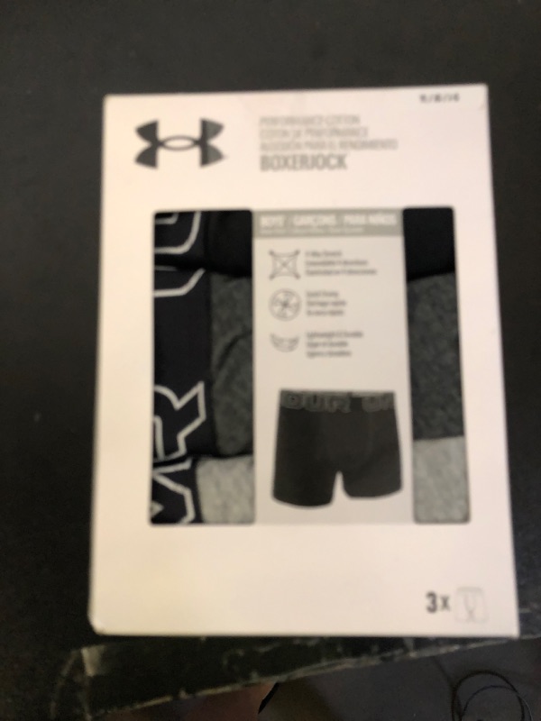 Photo 1 of UA PERFORMANCE COTTON- SOLID 4, 3-Pack Performance Cotton-Steel, YL