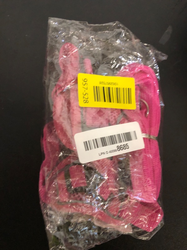 Photo 1 of SOLMOONY Small Dog Harness,Soft Mesh Puppy Harness and Leash Set,No Escape Cat Harnesses for Training Walking,Reflective Adjustable Puppy Vest for Small Medium Dogs, Cats (Hot Pink, M)