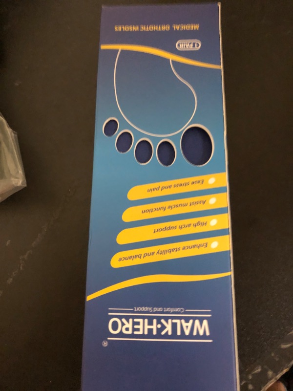 Photo 1 of Plantar Fasciitis Feet Insoles Arch Supports Orthotics Inserts Relieve Flat Feet, High Arch (Mens 4-4 1/2 | Womens 6-6 1/2)