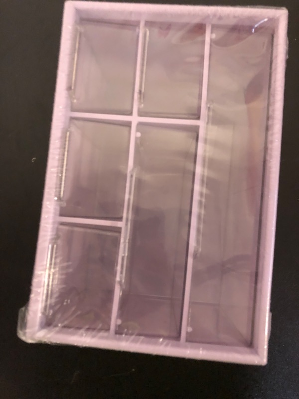 Photo 1 of Desk Storage Organizer with 6 Mini Drawers, FODIENS Stackable Desktop Craft Drawer Cabinet, Clear Storage Box Caddy for Makeup Jewelry Office Craft Supplies (Purple)