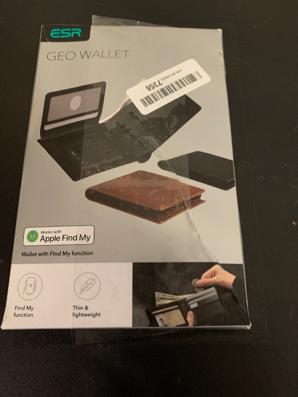 Photo 1 of ESR Geo Wallet for Men with Full Find My Functionality, Slim Wallet Holds 7 Credit Cards or 10 bills, RFID Blocking Front Pocket Bifold Smart Wallet, Cocoa