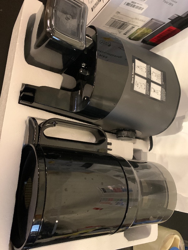 Photo 1 of Cold Press Juicer, 5.3" Wide Feed Chute Juice Extractor Machine with 400W, High Juice Yield, Slow Masticating Juicer for Whole Vegetables & Fruits, Deep Grey