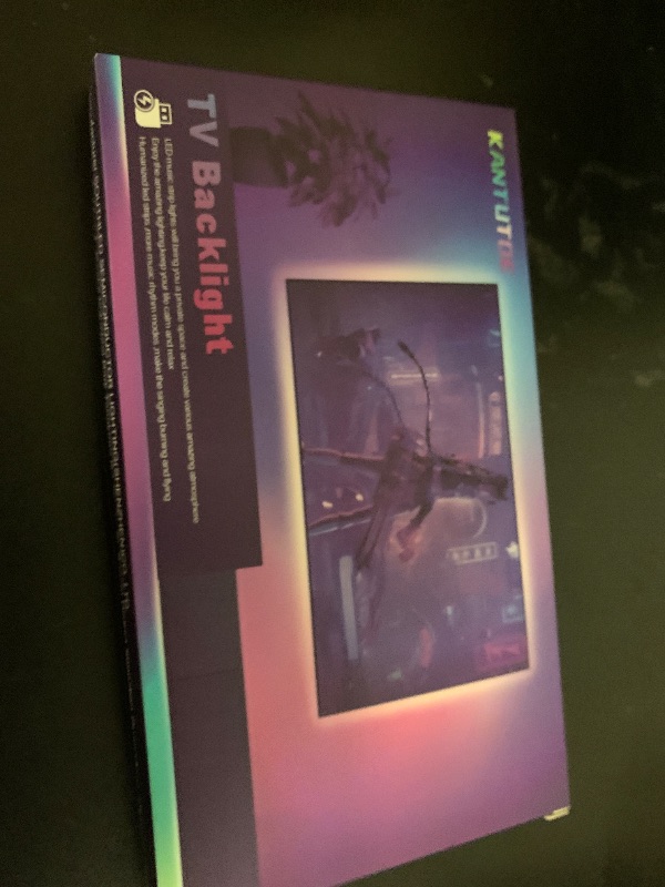 Photo 1 of KANTUTOE TV Lights Behind, 19.68ft LED Lights for 55-85 Inch TV, RGB TV Backlight, Music Sync Bluetooth APP and Remote Control Strip Lights USB Powered for Bedroom Gaming Room Decor