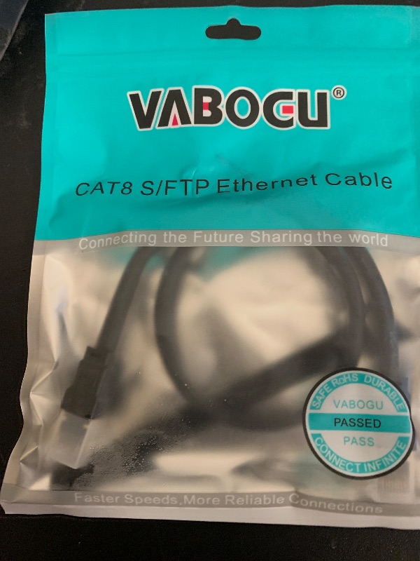 Photo 1 of Cat 8 Ethernet Cable, 1.5Ft 3Ft 6Ft 10Ft 15Ft 20Ft 30Ft 40Ft 50Ft 60Ft 100Ft Heavy Duty High Speed Internet Network Cable, Professional LAN Cable Shielded in Wall, Indoor&Outdoor