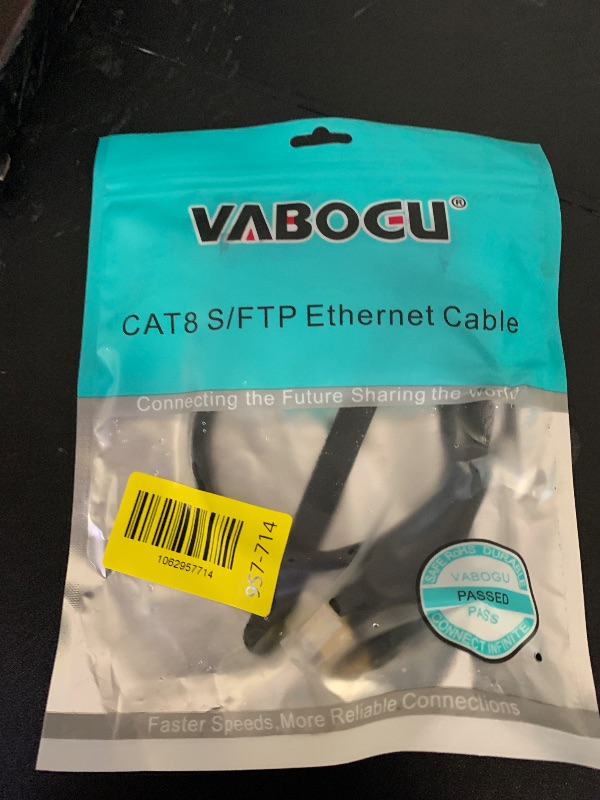 Photo 1 of Cat 8 Ethernet Cable, 1.5Ft 3Ft 6Ft 10Ft 15Ft 20Ft 30Ft 40Ft 50Ft 60Ft 100Ft Heavy Duty High Speed Internet Network Cable, Professional LAN Cable Shielded in Wall, Indoor&Outdoor