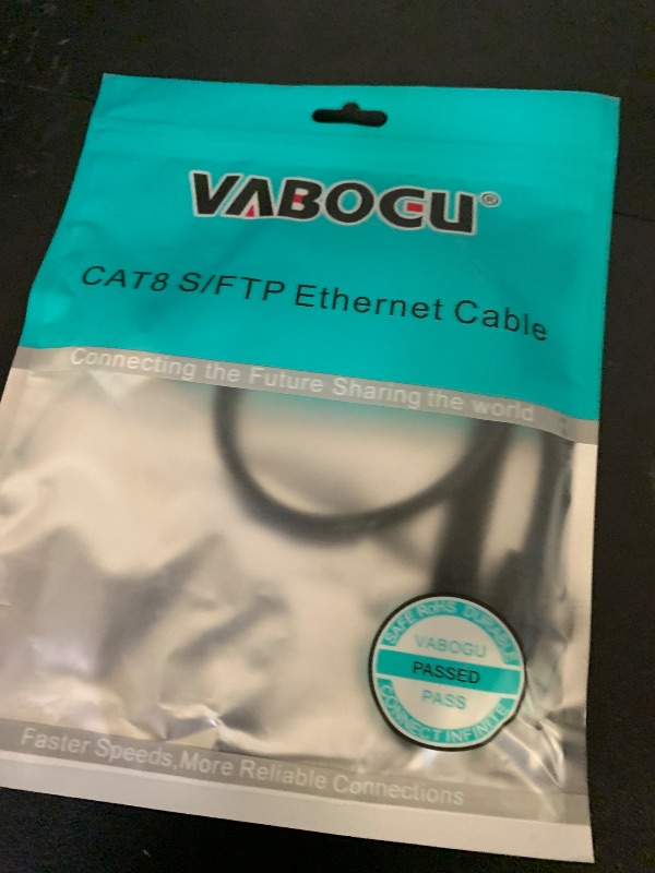 Photo 1 of Cat 8 Ethernet Cable, 1.5Ft 3Ft 6Ft 10Ft 15Ft 20Ft 30Ft 40Ft 50Ft 60Ft 100Ft Heavy Duty High Speed Internet Network Cable, Professional LAN Cable Shielded in Wall, Indoor&Outdoor