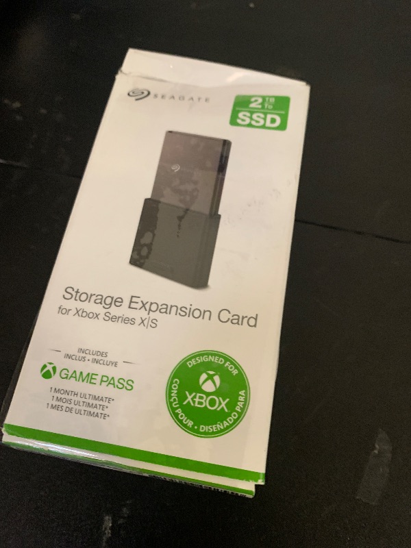 Photo 1 of Seagate Storage Expansion Card 2TB Solid State Drive - NVMe SSD for Xbox Series X|S, Quick Resume, Plug & Play, Licensed (STJR2000400) Black