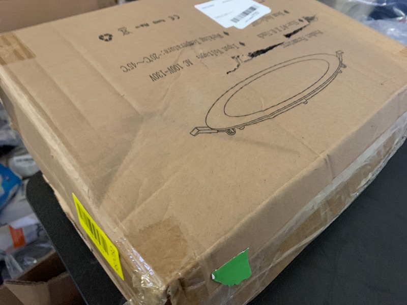 Photo 1 of Elaruslux 6 Pack 7 Inch 3CCT Ultra-Thin LED Recessed Light with Junction Box, 3000K/4500K/6000K Selectable, 18W Eqv 125W, Dimmable Ceiling Lights 1600LM Brightness Canless Wafer Downlight