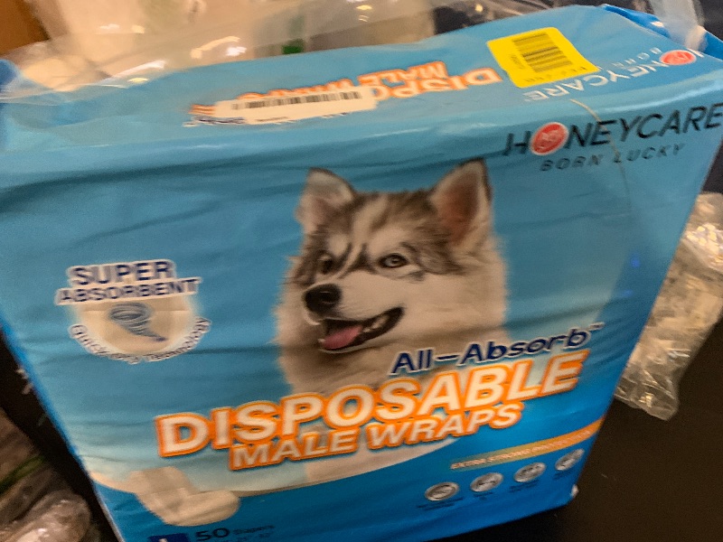 Photo 1 of HONEY CARE All-Absorb A24 Male Dog Wrap, 50 Count, Large