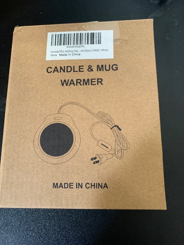 Photo 1 of Home&Office Desktop Electric Mug Warmer-Coffee/Tea/Cocoa/Soup-Scented Candles Gift for Winter 1pcs(White and Black (CFW001-White)