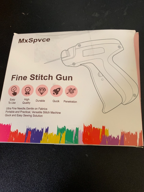 Photo 1 of Stitch  For Clothes,Stitch Gun Quick Clothing Fixer, Tagging Gun for Clothing,Sewing Kit-Includes 6 Needle,1500 Black Fasteners&1500 White Fasteners(0.18inch) Purple