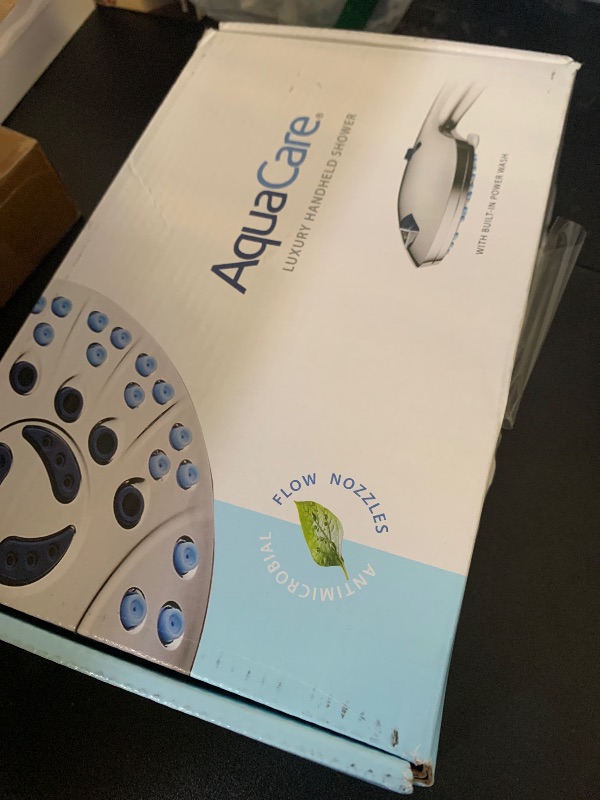 Photo 1 of Hotel Spa AquaCare High Pressure 8-Mode Handheld Shower Head - Anti-clog Nozzles, Built-in Power Wash to Clean Tub, Extra Long 6 ft. Stainless Steel Hose, Wall & Overhead Brackets
