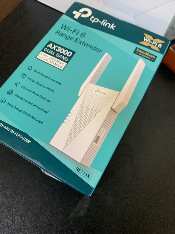 Photo 1 of TP-Link AX3000 WiFi 6 Range Extender | PCMag Editor's Choice | Dual-Band Wireless Repeater w/Ethernet Port | Up to 2400 Sq. Ft., 64 Devices | Internet Signal Booster | APP Setup | EasyMesh (RE715X)