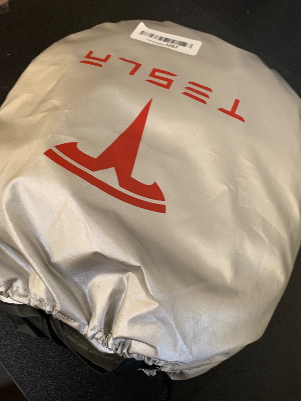 Photo 1 of 300T Sunshade for Tesla Model Y Model 3, Car Accessories 2025 for Tesla, Front Window Sunshade with Organizer Bag, Gifts for Tesla Owners (Red)