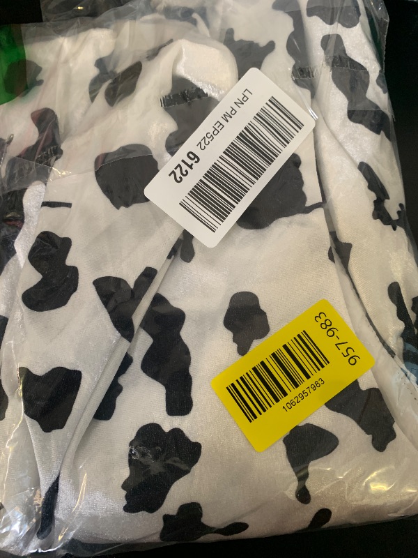 Photo 1 of Hestenve Men's Cow Print Adult Festival Vintage Hippie Costume Vest White