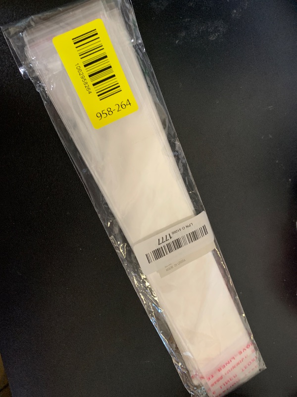 Photo 1 of 100 Pcs Self Sealing Cellophane Bags: 2x10 Inches Clear Pretzel Rod Resealable Pretzels Individual Bags for Packaging ICY Candy Treat Popsicle Cookies