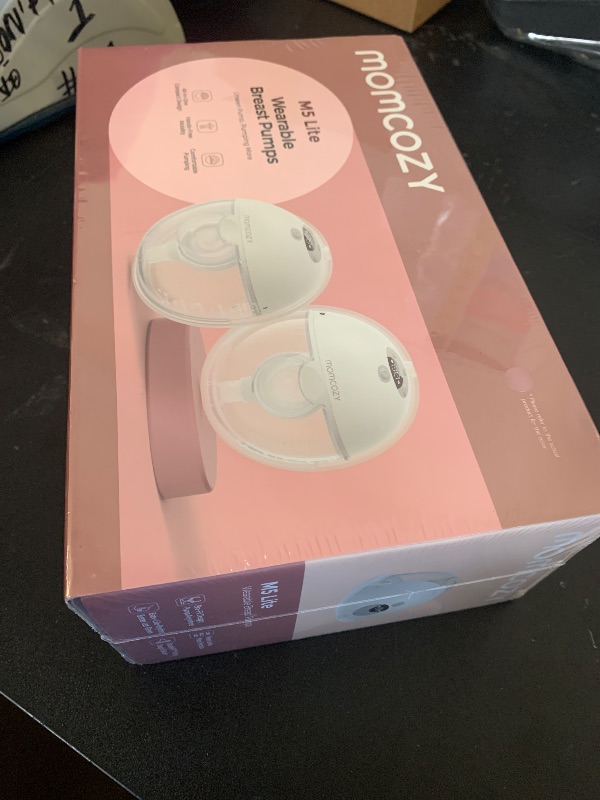 Photo 1 of Momcozy M5 Lite Hands-Free Wearable Breast Pump, DoubleFit Flange for Baby-Like Comfort, 3 Modes & 9 Suction Levels, No Flange Insert or Hard Carry Case, 24mm, 2-Pack, Cozy Red
