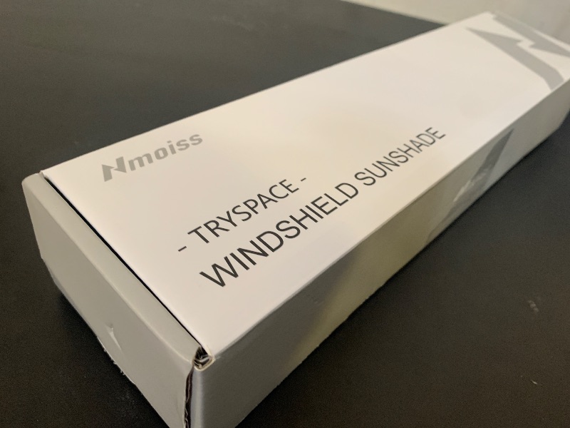 Photo 1 of [2025 Upgrade] Nmoiss Windshield Sun Shade Umbrella - [Vinyl Coating Heat Shield] Protect Car from Sun Rays & Heat Damage Keep Cool and Protect Interior, Spring Structure Edge Medium 56" L x 31" W