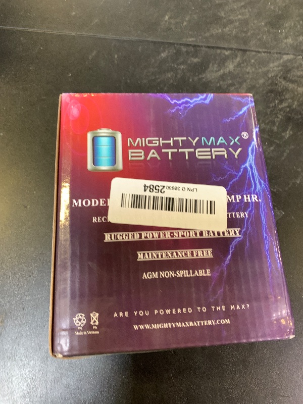 Photo 1 of Mighty Max Battery YTX7L-BS -12 Volt 6 AH, 100 CCA, Rechargeable Maintenance Free SLA AGM Motorcycle Battery