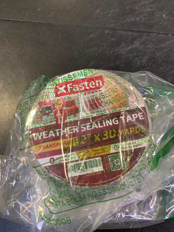 Photo 1 of XFasten Transparent Window Weather Sealing Tape, 2-Inch x 30 Yards (50.8mm x 27.43m), Clear Window Draft Isolation Sealing Film Tape, No Residue