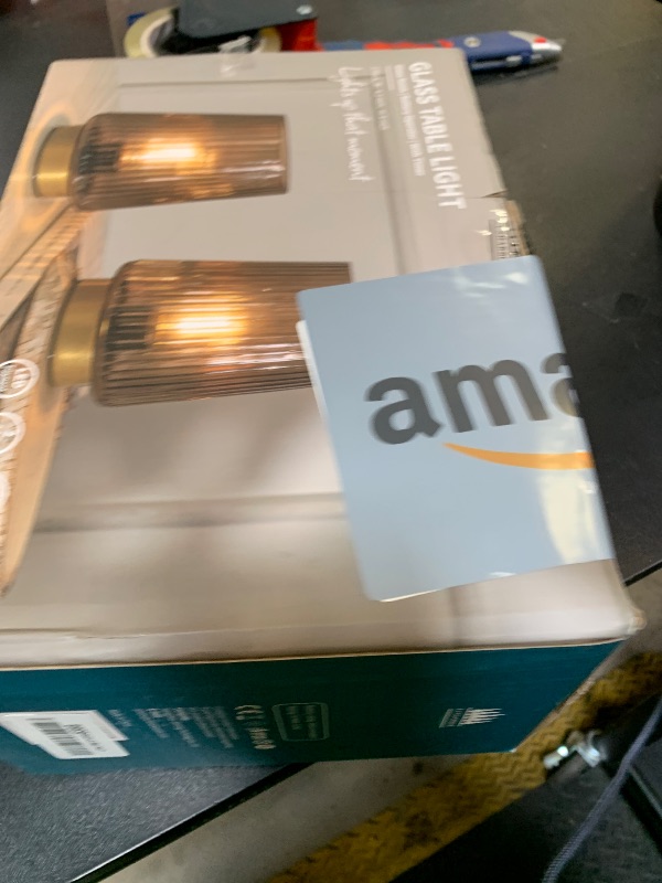 Photo 1 of Battery Operated Lamp Aesthetic with Timer, Small Cozy Table Lamps for College Dorm, Cordless Battery Powered Decorative Lamp for Bedside Living Room Shelf Amber Set of 2
