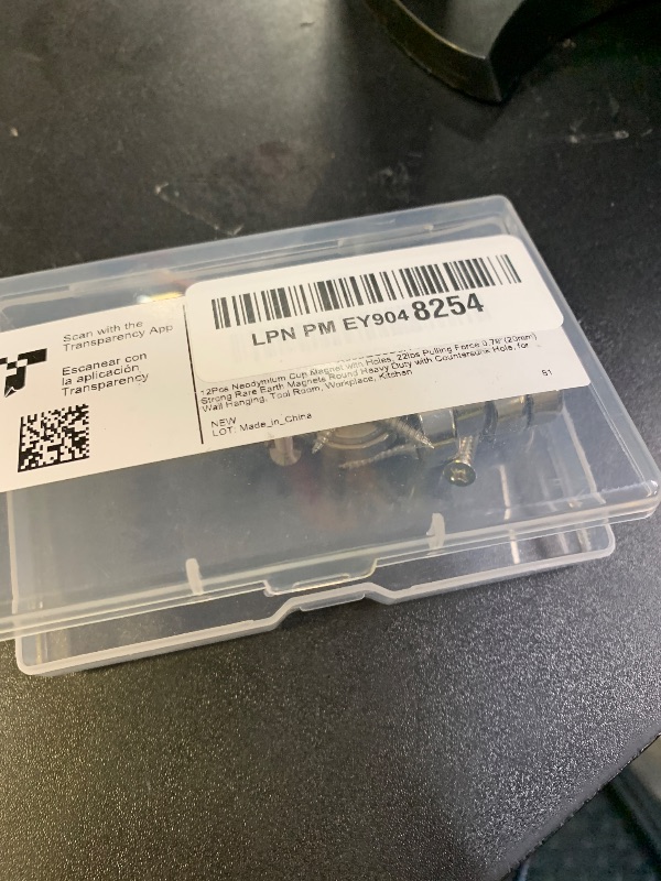 Photo 1 of 12 Pcs Neodymium Cup Magnet with Holes, 22 lbs Pulling Force 0.79"(20 mm) Strong Rare Earth Magnets Round Heavy Duty with Countersunk Hole, for Wall Hanging, Tool Room, Workplace, Kitchen