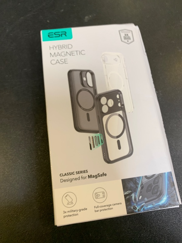 Photo 1 of ESR for iPhone 17 Pro Max Case, Camera Control, Compatible with MagSafe, Shockproof Military-Grade Protection, Magnetic Phone Case for iPhone 17 Pro Max, Classic Hybrid Case, Clear