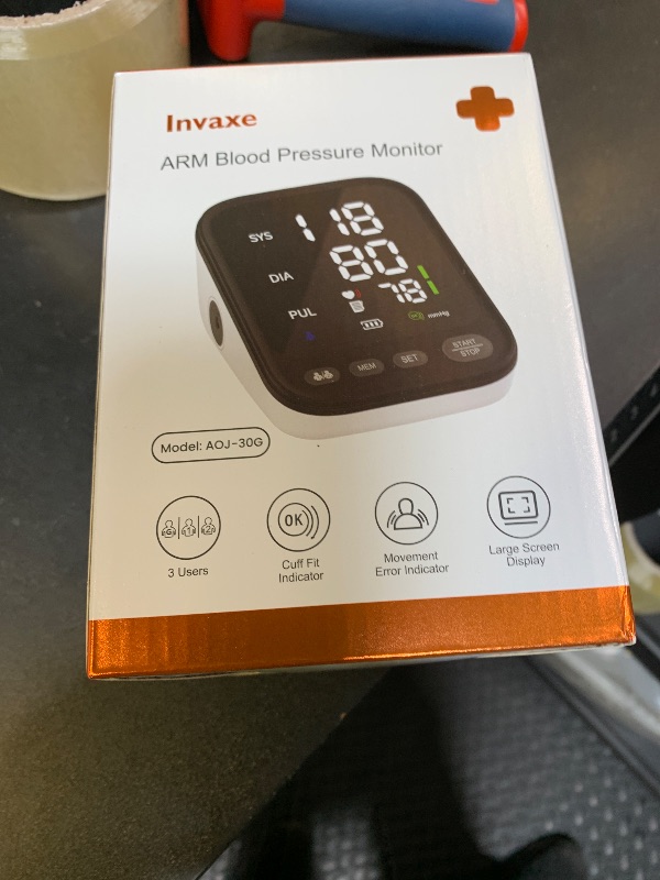 Photo 1 of Blood Pressure Machine, Automatic Upper Arm Blood Pressure Monitor with 2x199 readout, 4.5 inch Backlit Large Screen Adjustable Large Cuff 9 to 17 inches - arrhythmia and Home Hypertension Detector