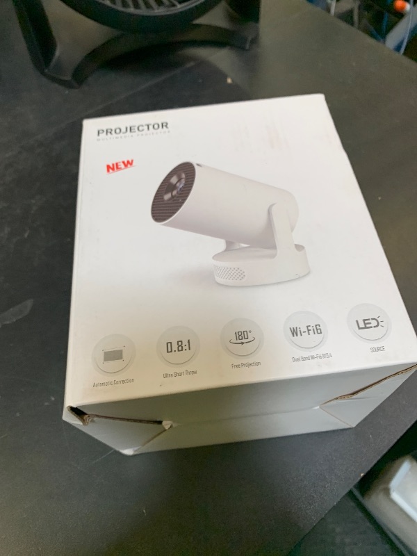 Photo 1 of Mini Portable Projector with Wifi6 and Bluetooth, 4K Projector Support 5w Sound Base Speaker, 160 ANSI, Android 11, Auto Vertical Keystone 210°Rotatable Proyector for Home Bedroom Outdoor HY300 ULTRA