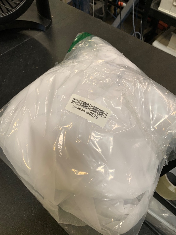 Photo 1 of 10x10ft White Tulle Backdrop Curtain with Lights String for Parites, Sheer Backdrop Curtains for Wedding Baby Shower Birthday Party Photo Shoot Decorations