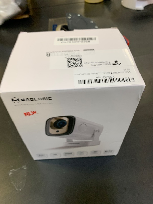 Photo 1 of ?Auto Focus&1080P?Magcubic Mini Smart Projector with 4K Support, Portable Projector with Wifi and Bluetooth, 5W Speaker, Built in Apps, Voice Control, Outdoor Movie Projector