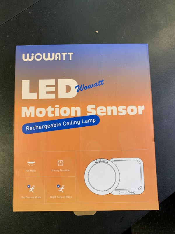Photo 1 of wowatt 2Pcs Battery Operated Ceiling Lights Rechargeable Motion Sensor Light Indoor Wireless Shower Light with Remote 3000K 4500K 6500K 7.48in Dimmable Timing Motion Activated Lamp for Closet Shower