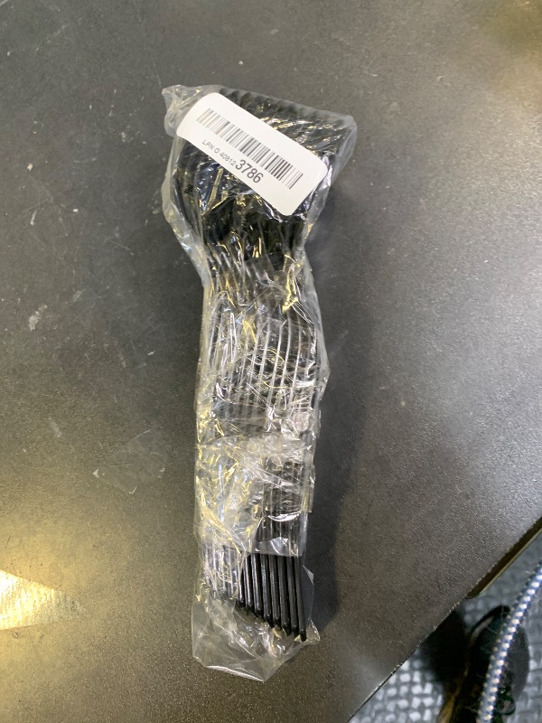 Photo 1 of 12 Pack Black Plastic Serving Spoons For Buffet 7.5 Inch - Black Plastic Serving Utensils For Hot And Cold Food - Disposable Serving Utensils For Parties, Holidays And Gatherings